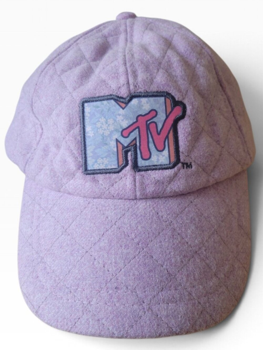 Mtv Light Purple Quilted Logo Baseball Cap (One Size)